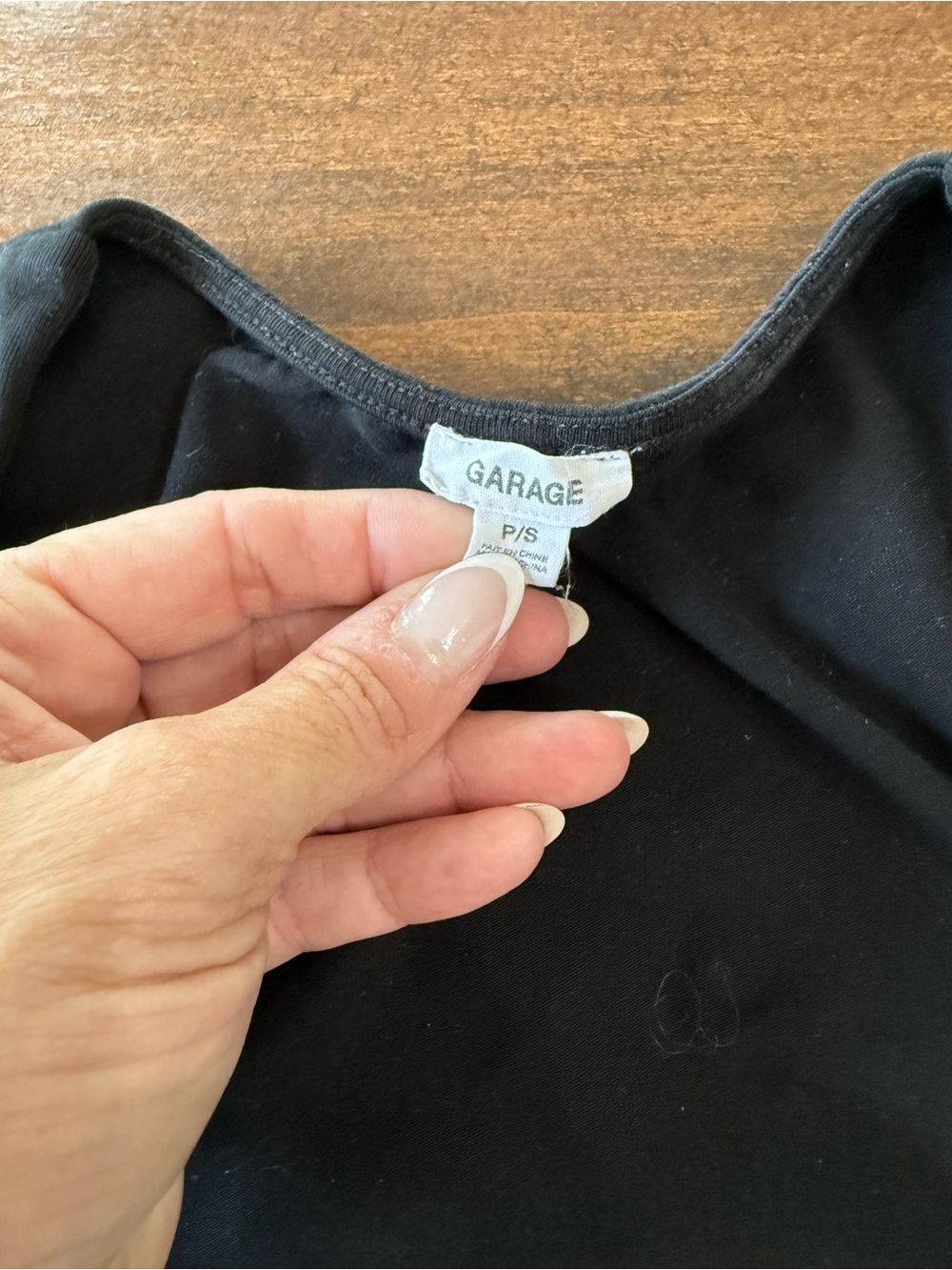 Garage Black Square Scoop Crop Top - Picture 5 of 6